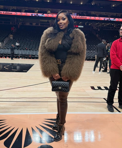 Gyrls Get Money - Mongolian Crop Fur Coat