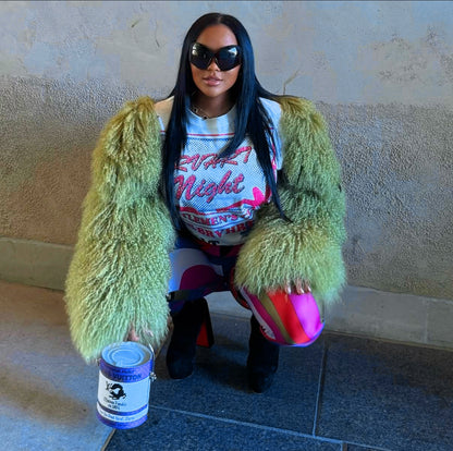 Gyrls Get Money - Mongolian Crop Fur Coat