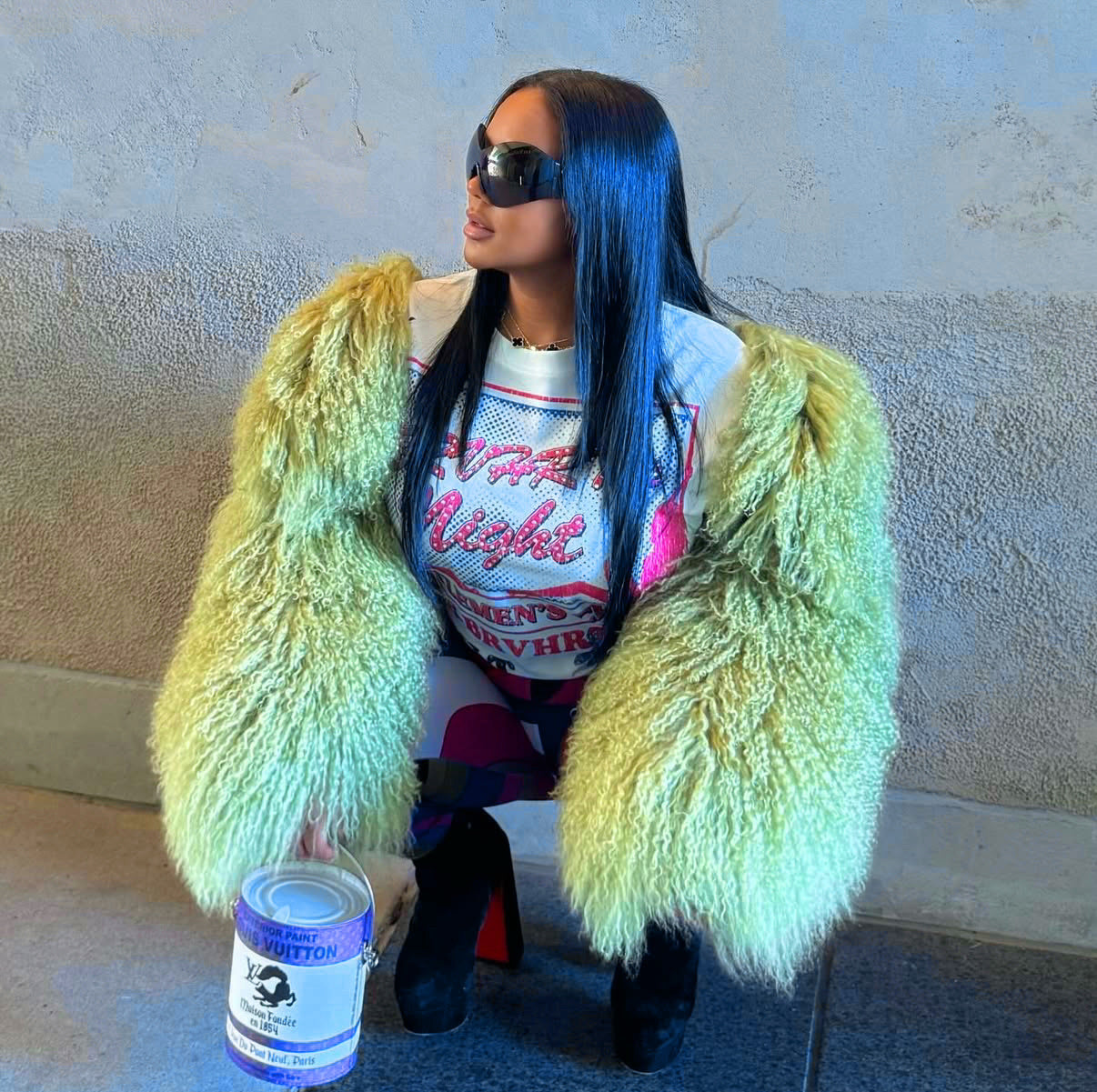 Gyrls Get Money - Mongolian Crop Fur Coat