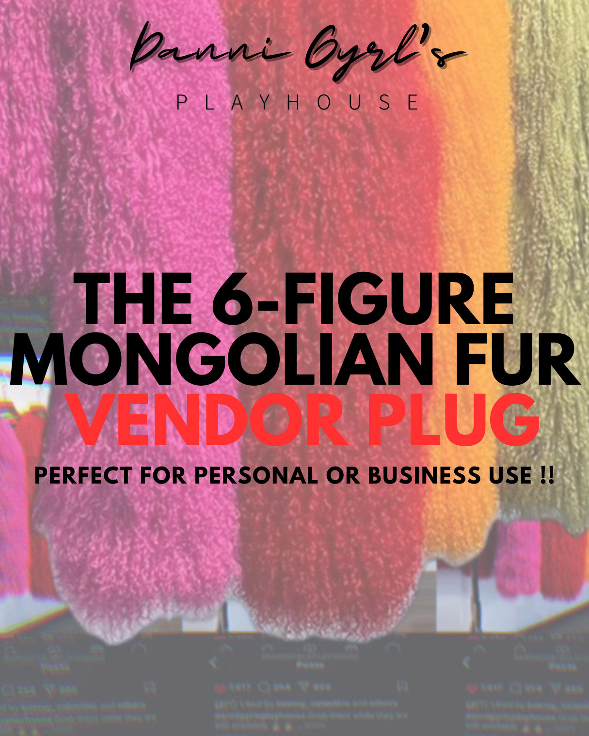 Mongolian Fur Vendor Plug