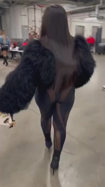 Gyrls Get Money - Mongolian Crop Fur Coat